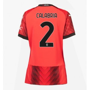 AC Milan Davide Calabria #2 Replika Hjemmebanetrøje Dame 2023-24 Kortærmet